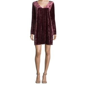 a.n.a. Women’s Crushed Velvet Bellsleeve Wine Color Dress Size XL New With Tags